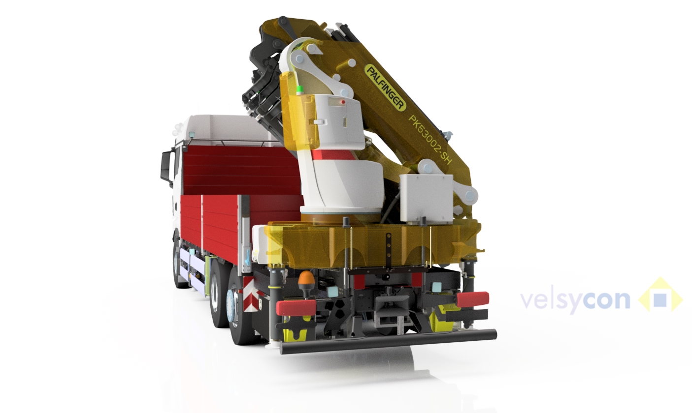 Sonderfahrzeugbau - Ladekranaufbau PK53 - Fahrzeugbau & Engineering velsycon